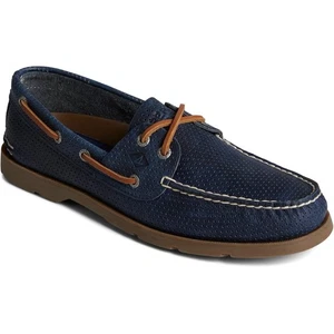 Zapatos de barco Sperry Top-Sider para hombre de sotavento de 2 ojos talla EE. UU. 9,5 M perforados azul marino - Imagen 1 de 6