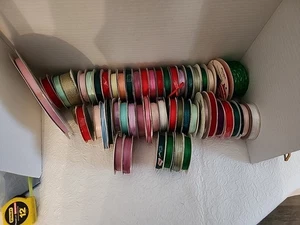 Vintage Seam Binding Woven Ribbon Lot of 50 Spools Assorted Colors Brands - Picture 1 of 7