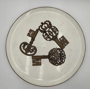 Vintage Nashco Metal Tray Fornasetti-Style MCM 15.5” Barware - Picture 1 of 11