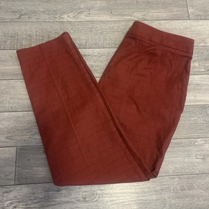 Marks And Spencer Collection Trousers Women’s Size 14 UK Red Modern Super Slim  - Picture 1 of 13