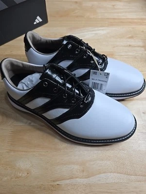 Adidas White Black Leather MC Z-Traxion Spikeless Golf Shoes Size 8  Mens IF2714 - Image 1 of 4