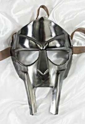 Máscara medieval Mf Doom máscara facial de gladiador de acero forjada a mano artículo de regalo de Navidad Foto 1 de 4