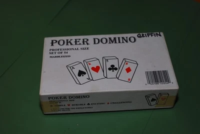 POKER DOMINO - Play Poker only with Dominoes... Set of 54 - Image 1 of 4