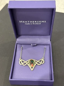 Collana Heathergems Scozia Nodo Celtico Ciondolo in Scatola | Gioielli Fatti a Mano 18” - Foto 1 di 6