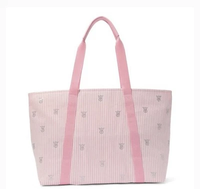 New VS Heritage Stripe Tote Bag | Victoria's Secret 14" H × 22.3"' W x7.3" D - Image 1 of 4
