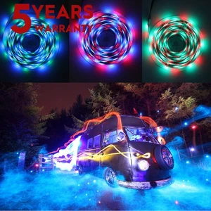 Color LED Strip Lights, Smart Light with IR Remote Control, RGB LED 1ROLL16.4ft - Picture 1 of 66