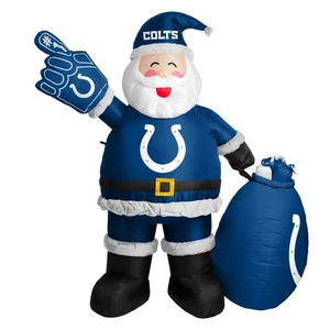Indianapolis Colts NFL 7Ft Tal gonfiabile Babbo Natale cortile di Natale gonfiabile - Foto 1 di 1