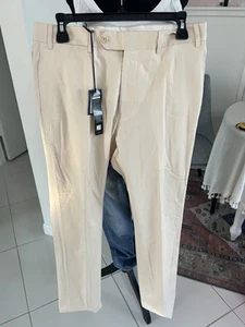 J.McLaughlin 100% Cotton Oxford Pants Men’s 31x33/36  Made In Italy NWT - Picture 1 of 15
