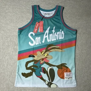 Wile Coyote Looney Tunes #2 San Antonio Basketball Jersey 2XL Headgear Classics - Picture 1 of 16