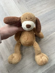 NICI GERMANY PUPPY DOG tan PLUSH SOFT TOY ANIMAL rare floppy ears chein 9” tall - Picture 1 of 11