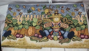 Fall Tapestry Cotton Table Runner Happy Harvest Decorative Piece 70"x12" - Picture 1 of 8