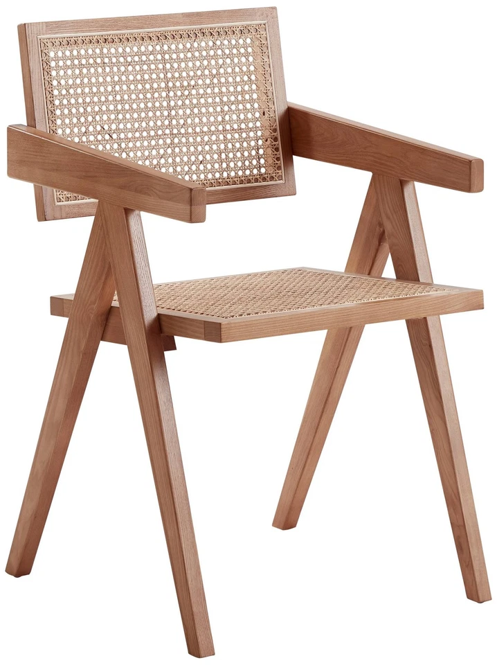 Hamlet Matte Nature Wood and Cane Dining Chair - Image 1 of 1