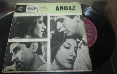Naushad  ANDAZ OST ORIG INDIA ANGEL  Bollywood 7" EP 45"  TAE 1266 - Image 1 of 4
