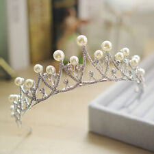 Tiaras And Crowns Pearl Crystal Princess Wedding Bridal Tiara Crown Headband