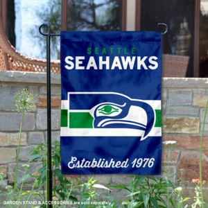 Seattle Seahawks Throwback Retro Vintage Official Garden Yard Banner Flag - Picture 1 of 3