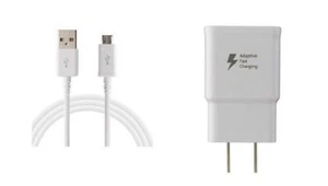 Fast Adaptive Wall Charger With MICRO USB For Samsung Galaxy S7,NOTE 4 5,S7 Edge - Picture 1 of 6