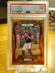 C.J. CJ Stroud 2023 Panini Prizm Disco Rookie RC #339 PSA 9 MINT! TEXANS OSU! ^/ - Bild 1 von 2