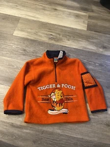 Winnie Pooh And Tigger Disney Store Pullover Fleece Sweatshirt Sz 4 -2006 - Picture 1 of 9