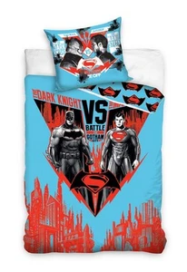 BATMAN v SUPERMAN Dark Knight Man of Steel Single Bed Duvet CoverSet 100% COTTON - Picture 1 of 1