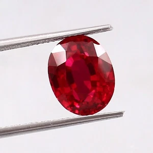 AAA Natural Classic Mozambique Blood Red Ruby Oval Loose Cut Gemstone 8x6 MM - Picture 1 of 4