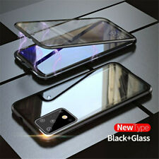 Magnetic Metal Case Double Tempered Glass Cover For Samsung Galaxy S22 Ultra S21