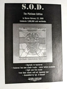 S.O.D. / 2000 SPEAK ENGLISH OR DIE PLATINUM EDITION LP / ALBUM MAGAZIN PRINT AD - Bild 1 von 1