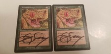 Venomous Fangs X1 SIGNED BY ARTIST Lawrence Snelly Urza's saga   MTG