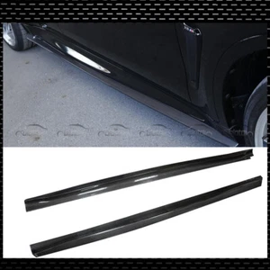 Carbon Fiber 3D Style Side Skirts Extensio For BMW F15 F16 F85 X5 X6 F86 M-TECH - Picture 1 of 12