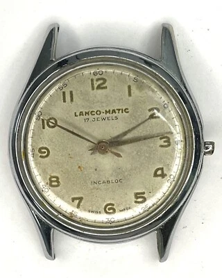 RARO MOVIMIENTO LANCO-MATIC 1232 MARTILLOS AUTOMATICO EJE DE VOLANTE BUENO - Image 1 of 4