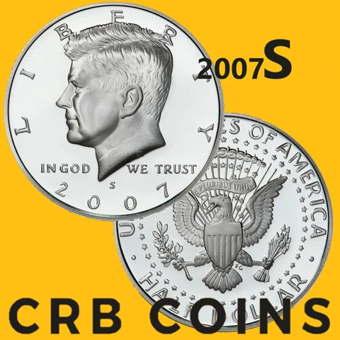 2007-S Silver Proof Kennedy Half Dollar - 90% Silver - (UNC) KM#A202c - HD07SS Cover