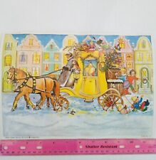 Vintage West Germany Christmas Advent Calendar Stuttgart Rohr 8 x 11 in