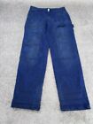 Pilcro Jeans Womens 26 Double Knee Cargo Blue Distressed