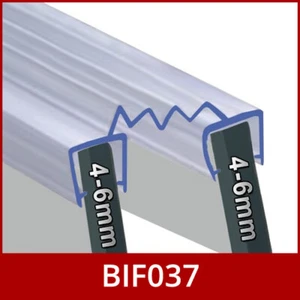 Folding Vertical Shower Seal | 2 Metres Long | 4-10mm Glass | For Door Enclosure - Picture 1 of 15