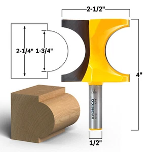 Broca de enrutador nariz de toro de cuentas de 1-3/4" - vástago de 1/2"" - Yonico 13121 - Imagen 1 de 1