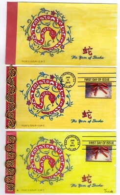 #4726 Year of the Snake 2013 FDC & H/P Production Material Chinese New Year - Image 1 of 3