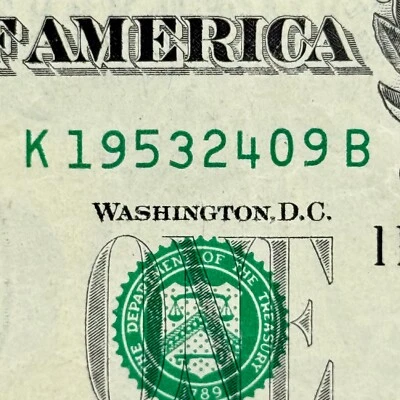 1953 24th September Dollar 1953 24 Sept Birthday Fancy Serial Number Dollar - Image 1 of 3