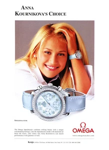 OMEGA OROLOGIO RIVISTA promo annuncio #063 ORIGINALE ANNA KOURNIKOVA - Foto 1 di 8