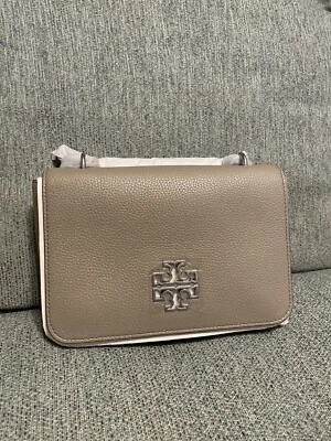 Bolsa de ombro ajustável nova com etiquetas TB Britten cinza francês 67292 $450 - Imagem 1 de 4