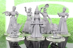 7pc Cinderella Star Player Set Mini Miniature Player Blood Fantasy Football Bowl - Picture 1 of 6