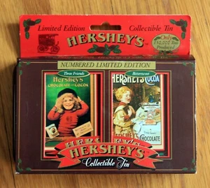 Juego de 2 mazos de cartas de juego Hershey de lata coleccionable - edición limitada 1997 - Imagen 1 de 1