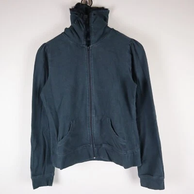 Mossimo Women's Full Zip Stretch Hoodie Faux Fur Trim Hood Size Small 18.5x21.5 - Image 1 of 4