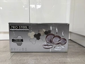 PRO STEEL Fusion 7 Piece Frying Pan Cookware Set - Picture 1 of 4