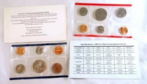 1989 US Mint UNC 10-Coin Set Has D & P Tokens Kennedy Half Washington Quarter - Picture 1 of 4