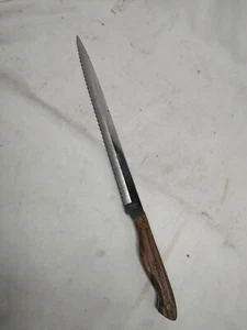 Vintage KNIFE Serrated LIFETIME CUTLERY JET-CUT 16” Stainless Blade D 400 Bread - Picture 1 of 9