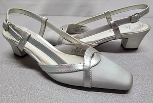 NIB Life Stride Jayla-Chromium Devill Size 5.5 M Slingback 2" Heel Shoes - Picture 1 of 9