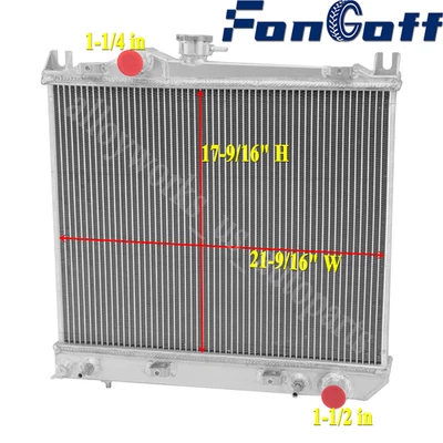 Fit 1987-1999 Dodge Dakota 2.2L 2.5L 3.9L 2-Row Aluminum Radiator CU981 Fongoff - Image 1 of 4