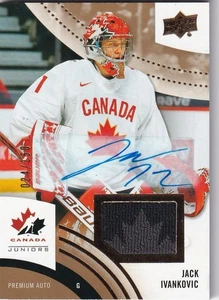 2025 Upper Deck Team Canada Juniors Premium Auto Patch #14 Jack Ivankovic 24/150 - Bild 1 von 1