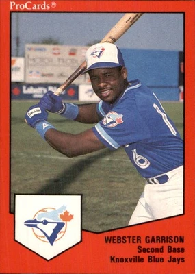 Webster Garrison 1989 ProCards Minor League T/S #1131 RC Knoxville Blue Jays ** - Image 1 of 2
