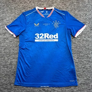 Rangers FC Football Shirt Mens Large Blue Home Kit 2020/21 RFC Champions Castore - Picture 1 of 7
