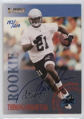 1996 Pro Line II Memorabilia Rookie /210 Tim Biakabutuka Tshimanga Auto RC - Image 1 of 2